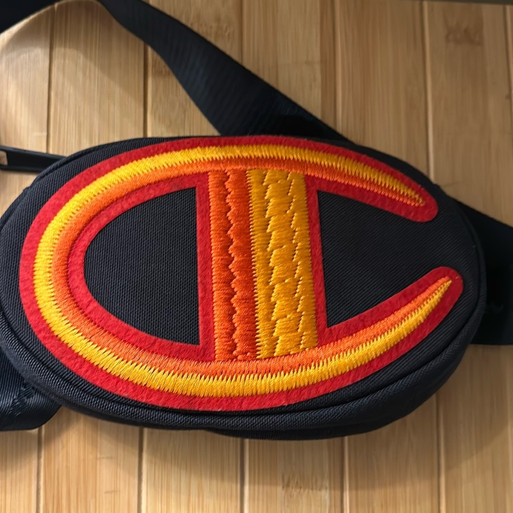 Champion Prime Novelty Waist Pack Belt Bag Navy Blue Orange Multi-Color